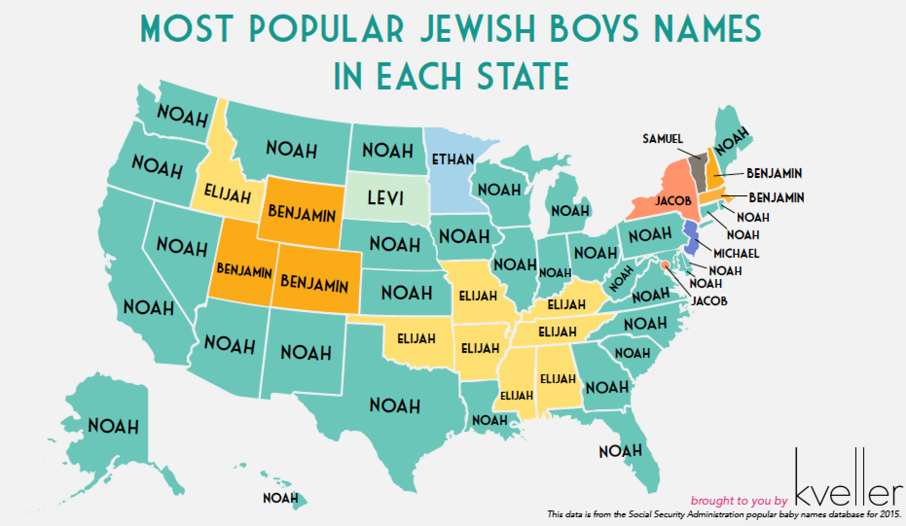 This Map Shows The Most Popular Jewish Baby Boy Names In The US Kveller