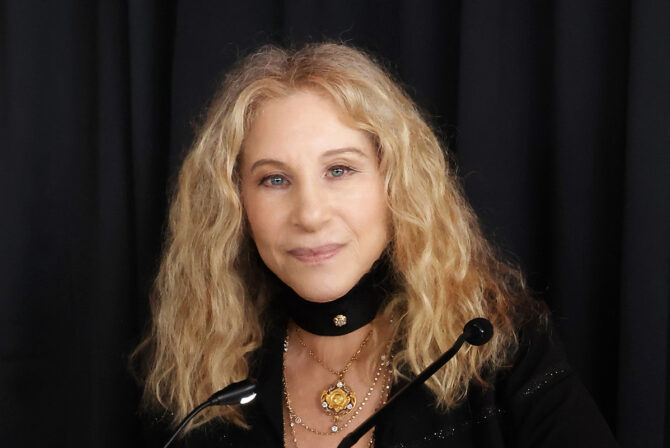 MALIBU, CALIFORNIA - JUNE 06: Barbra Streisand speaks during the Genesis Prize Award Dinner in Honor of 10th Anniversary Laureate Barbra Streisand on June 06, 2024 in Malibu, California.