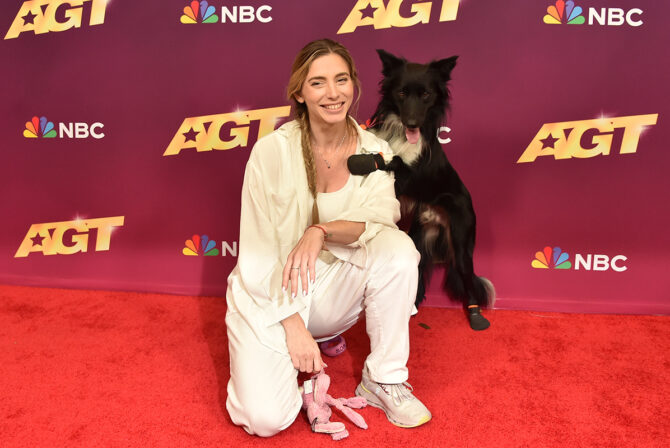 Roni Sagi and Rhythm at the "America's Got Talent" Season 19 Finale Performances Live Show Red Carpet held at Hotel Dena Pasadena on September 17, 2024 in Pasadena, California.