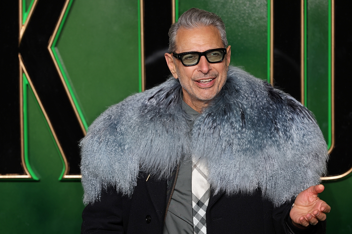 LONDON, ENGLAND - NOVEMBER 18: Jeff Goldblum attends the "Wicked: Part One" European Premiere at The Royal Festival Hall on November 18, 2024 in London, England.