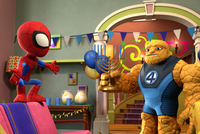 MARVEL’S SPIDEY AND HIS AMAZING FRIENDS - "Hanukkah Heist" (Disney) PETER PARKER, THE THING