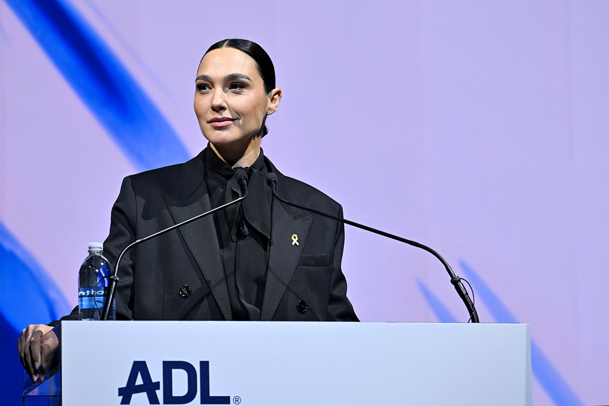 NEW YORK, NEW YORK - MARCH 04: Gal Gadot receives the International Leadership award at ADL Never Is Now at Javits Center on March 04, 2025 in New York City.